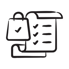 Canvas Print - Shopping List Icon