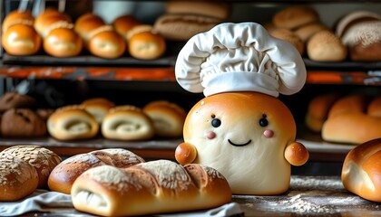 Charming young baker creating delightful pastries in a whimsical bakery, capturing the essence of a dream career filled with joy and creativity