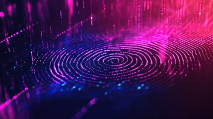 Innovative Technology Background with Glowing Fingerprint Pattern: Representing security and biometric ID, this background features a glowing fingerprint pattern.