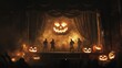 © AriyaniAI - Halloween Stage with Jack-o'-Lanterns