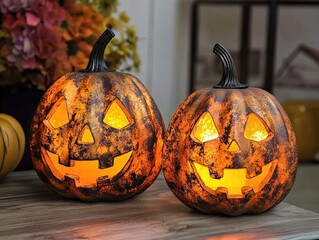 Sticker - Decorative Pumpkin Lanterns for Indoor and Outdoor Use