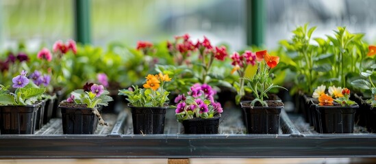 Farmer S Box With Seedlings Of Summer Flowers Growing Flowers In The Greenhouse Gardening