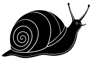 Wall Mural - snail silhouette vector art illustration