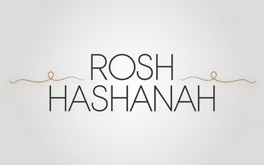 Wall Mural - Elegant Rosh Hashanah Greeting with Festive Decoration