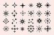 © shahpng - Stars sparkles black set symbols vector illustration
