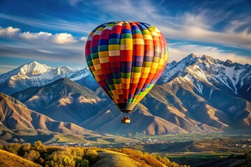 A breathtaking hot air balloon ride over the beautiful Wasatch Mountains in Utah, USA