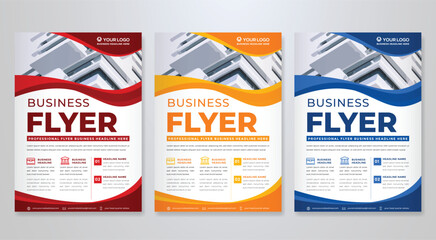 Wall Mural - corporate flyer template bundle for business brochure and poster page