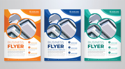 Wall Mural - corporate flyer template bundle for business brochure and poster page
