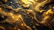 © suchetpong - Abstract aerial background in gold and black color tones