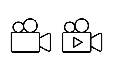 Poster - video icon, camera video sign vector