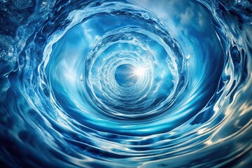 Wall Mural - abstract background of swirling water circle