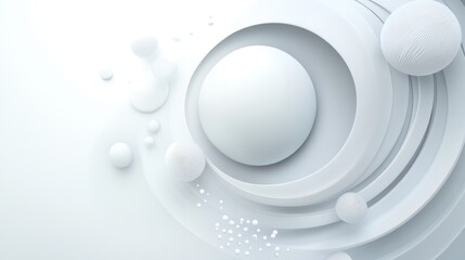 Wall Mural - interactive animated circles pulsating across a white backdrop, simulating breathing or heartbeat.