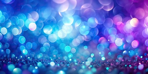 abstract background with blue and purple colors and bokeh lights