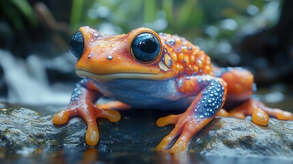 Canvas Print - Vibrant Rainforest Frog Close Up