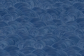 Poster - chinese waves pattern