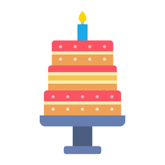 Canvas Print - Birthday cake Icon