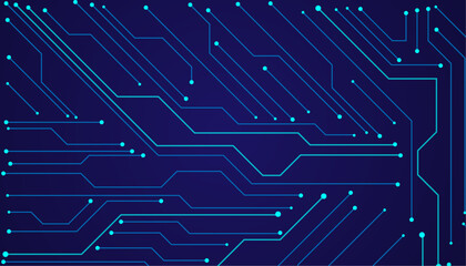 Vector illustration fantastic digital technology. Abstract digital tech bg. Electronics and computer technology concept.
