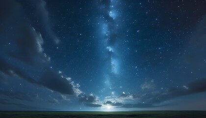 Wall Mural - Brilliance of a Lone Star Illuminating the Vastness of the Night Sky