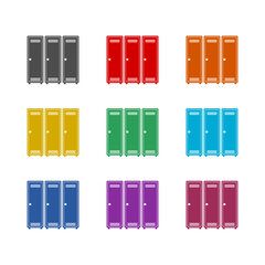 Canvas Print - Sport locker  icon isolated on white background. Set icons colorful