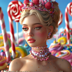 Poster - candy queen in sweet land