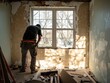 © AssanAI.Studio - Construction Worker Measuring Window Frame