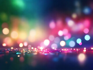 Blue and pink blur background with blurry lights colorful bokeh lights Rainbow bokeh abstract bokeh background Bokeh lights create vibrant and colorful background. ai