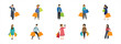 © spacepixel - Shopping activity  flat illustration set. Include of shopping, female, shop, purchase, and store. Vector illustration isolated.