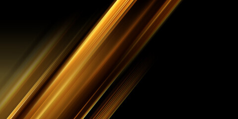 Wall Mural - Background golden stripes fast speed motion graphic illustration
