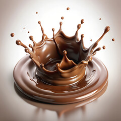 Poster - chocolate splash and milk