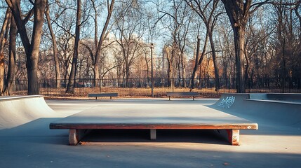 Canvas Print - Skatepark in a Winter Park