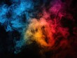 © MK - Colorful Smoke Against Black Background