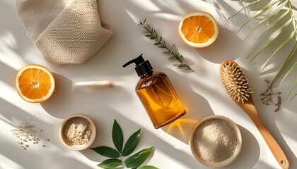 Natural Ingredients for DIY Beauty Products in a Serene Sunlit Afternoon Setting