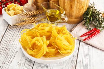 Sticker - Raw dry Italian pasta - pappardelle