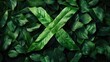© DigitalDruid - Green leaves forming the shape of the letter X representing a nature inspired concept