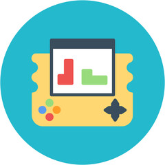 Poster - Handheld Game icon vector image. Can be used for Game Design.