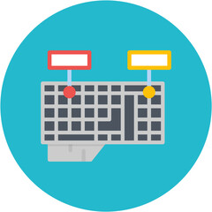 Poster - Keyboard Mapping icon vector image. Can be used for Game Design.