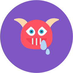 Sticker - Monster icon vector image. Can be used for Game Design.