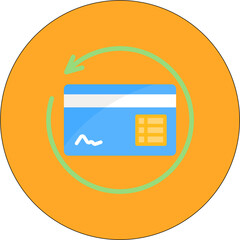 Sticker - Charge Card icon vector image. Can be used for Banking.