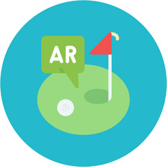 Poster - Ar Golf icon vector image. Can be used for Augmented Reality.