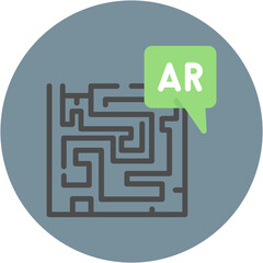 Poster - Ar Maze icon vector image. Can be used for Augmented Reality.