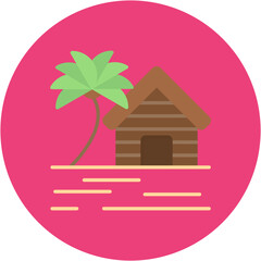 Poster - Coastal Village icon vector image. Can be used for Coastline.