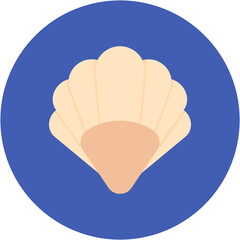 Poster - Seashell icon vector image. Can be used for Coastline.