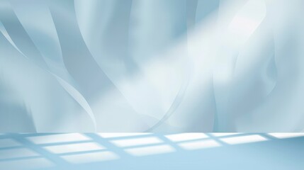 Abstract Blue Fabric Background with Light and Shadows