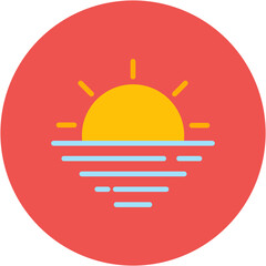 Poster - Sunset Line Icon