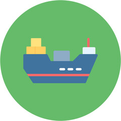 Poster - Cargo Ship Line Icon