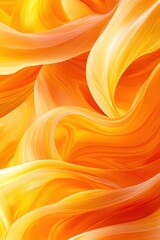 Wall Mural - Vibrant Abstract Background with Flowing Orange and Yellow Waves in a Dynamic Pattern