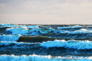 Wall Mural - Stormy evening by Baltic sea.