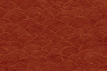 Wall Mural - chinese waves pattern