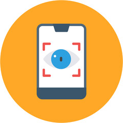 Canvas Print - Mobile Retina Scan icon vector image. Can be used for Biometrics.