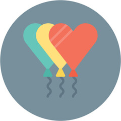 Sticker - Heart Balloon icon vector image. Can be used for Baby Shower.